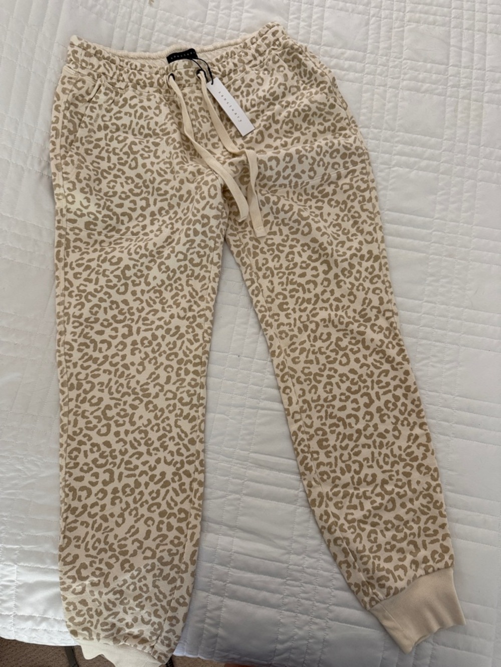 Sanctuary- Leopard Print Jogger Pants - Beige